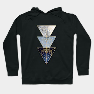 Navy and Gold Geometric Hoodie